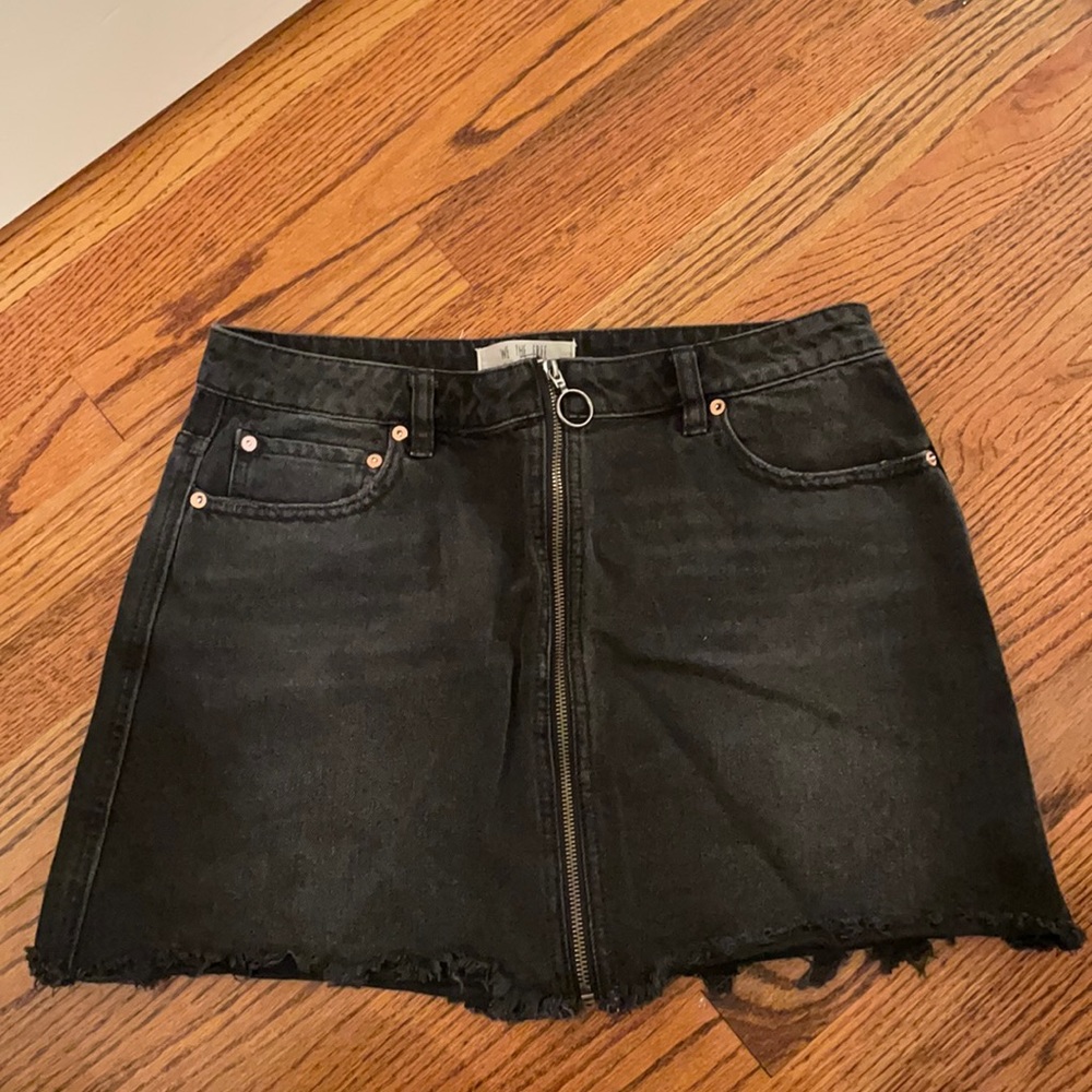 Black jean skirt